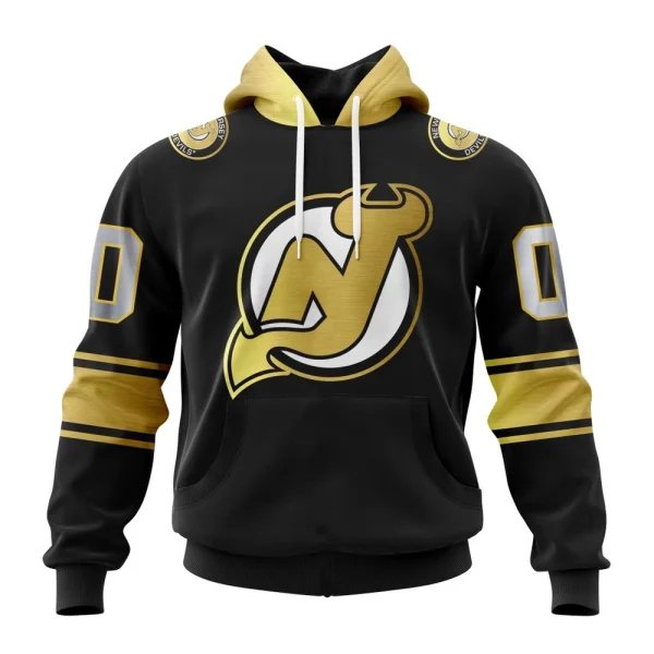 Hoodie NHL New Jersey Devils Special Black And Gold Design St2401