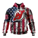 Hoodie NHL New Jersey Devils Special Design For Independence Day The Fourth Of July St2401