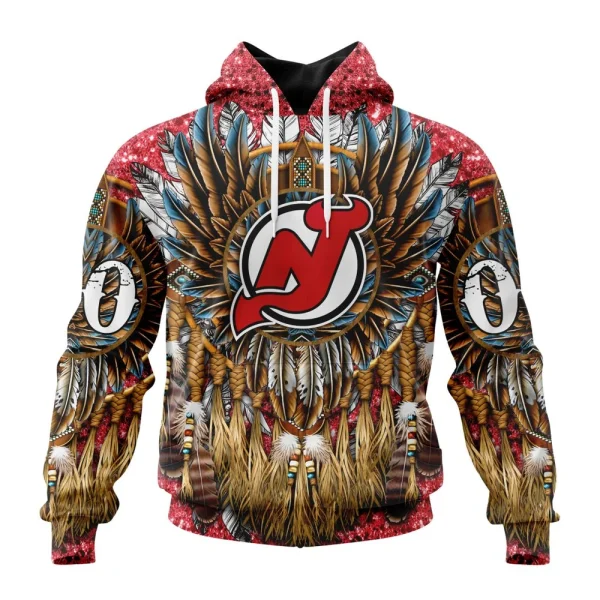 Hoodie NHL New Jersey Devils Special Native Costume Design St2201
