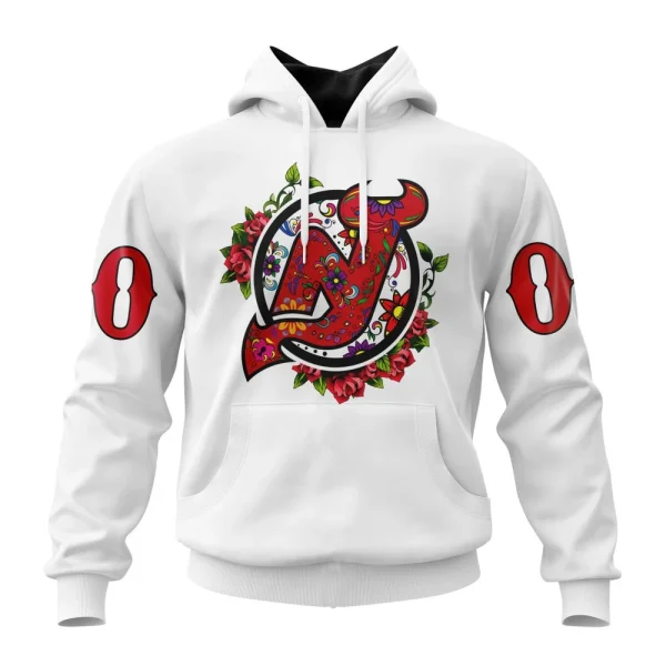 Hoodie NHL New Jersey Devils, Specialized Unisex Kits Dia De Muertos