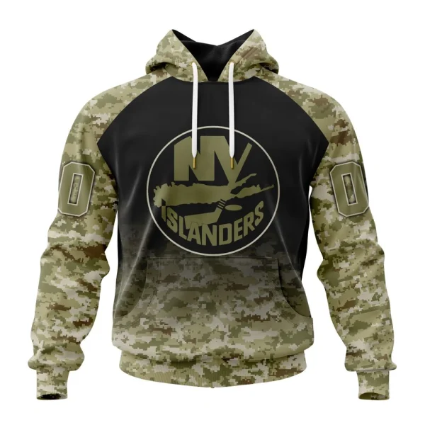 Hoodie NHL New York Islanders Special Camo Design For Veterans Day St2302