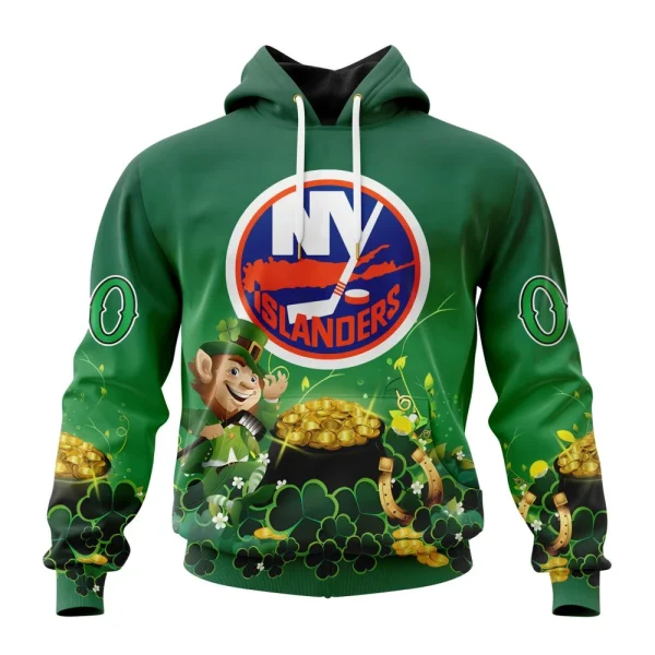 Hoodie NHL New York Islanders Special Design For St. Patrick's Day St2403