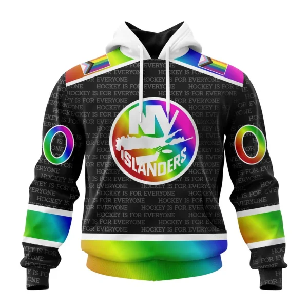 Hoodie NHL New York Islanders Special Pride Design Hockey Is For Everyone
