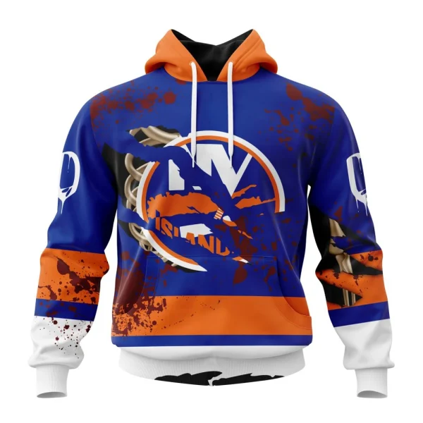 Hoodie NHL New York Islanders, Specialized Design Jersey With Your Ribs For Halloween