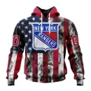 Hoodie NHL New York Rangers Special Design For Independence Day The Fourth Of July St2401