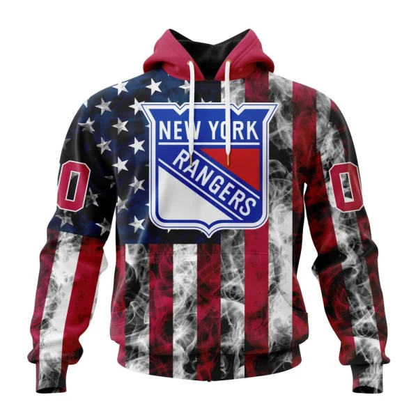 Hoodie NHL New York Rangers Special Design For Independence Day The Fourth Of July St2401