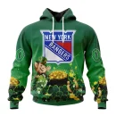 Hoodie NHL New York Rangers Special Design For St. Patrick's Day St2403