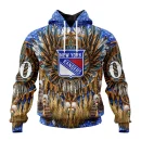 Hoodie NHL New York Rangers Special Native Costume Design St2201
