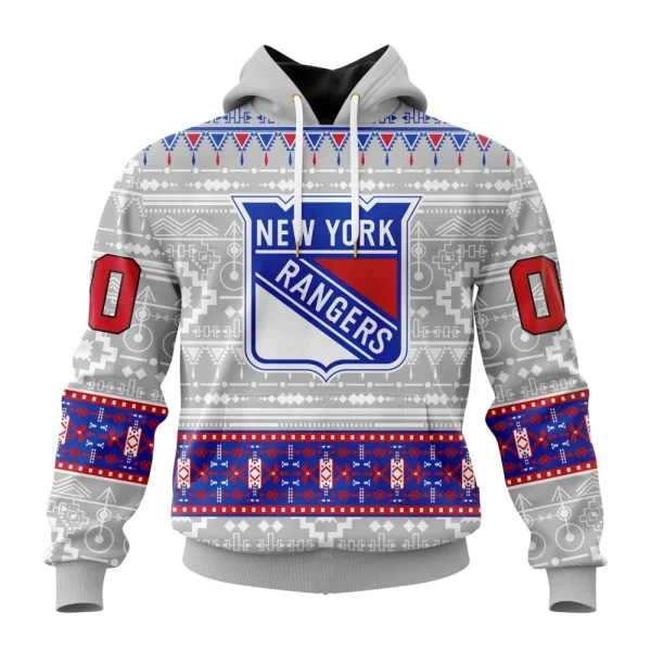 Hoodie NHL New York Rangers Special Native Design St2302