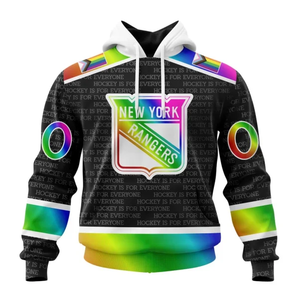 Hoodie NHL New York Rangers Special Pride Design Hockey Is For Everyone