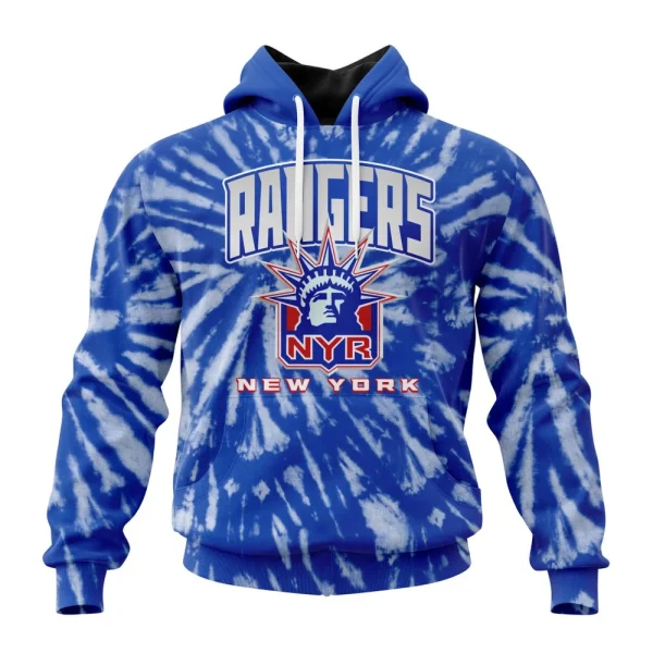 Hoodie NHL New York Rangers Special Retro Vintage Tie Dye St2201
