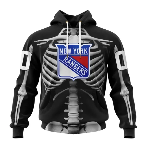 Hoodie NHL New York Rangers Special Skeleton Costume For Halloween St2301