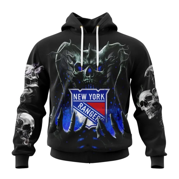 Hoodie NHL New York Rangers Special Skull Art Design St2301