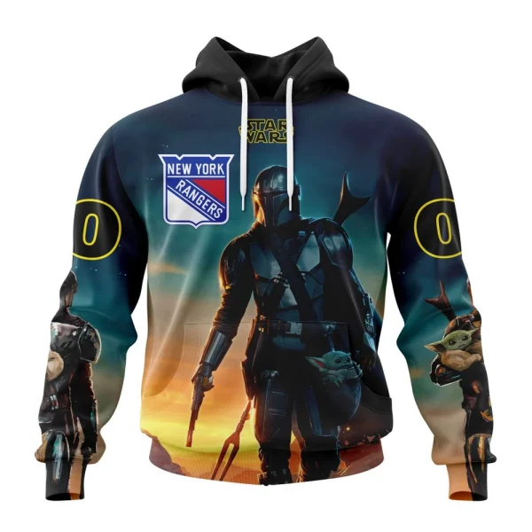 Hoodie NHL New York Rangers Special Star Wars The Mandalorian Design St2401