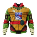 Hoodie NHL New York Rangers Special Teenage Mutant Ninja Turtles Design St2301
