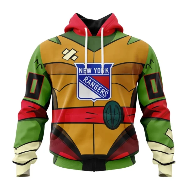 Hoodie NHL New York Rangers Special Teenage Mutant Ninja Turtles Design St2301