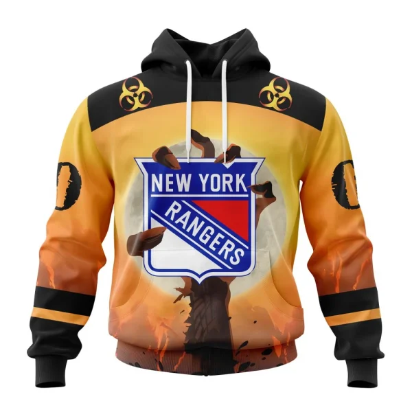 Hoodie NHL New York Rangers Special Zombie Design For Halloween St2305
