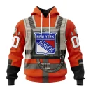 Hoodie NHL New York Rangers Star Wars Rebel Pilot Design St2201