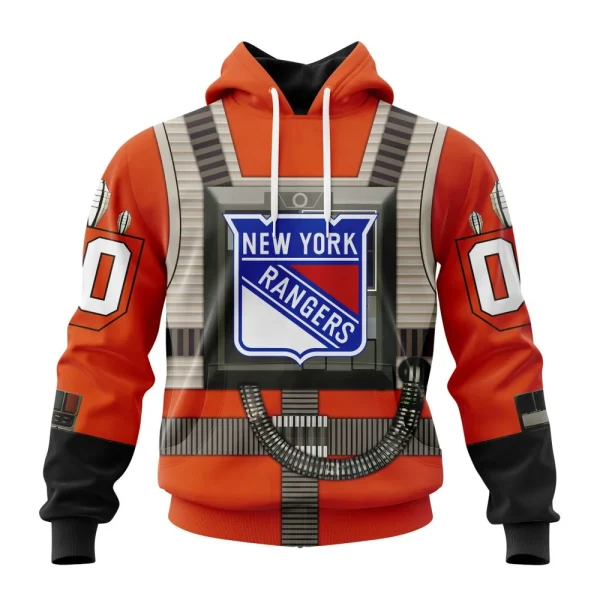 Hoodie NHL New York Rangers Star Wars Rebel Pilot Design St2201