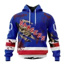 Hoodie NHL New York Rangers, Specialized Design Jersey With Your Ribs For Halloween