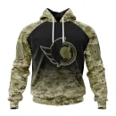 Hoodie NHL Ottawa Senators Special Camo Design For Remembrance Day St2302