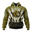 Hoodie NHL Ottawa Senators Special Military Camo Kits For Veterans Day And Rememberance Day St2201