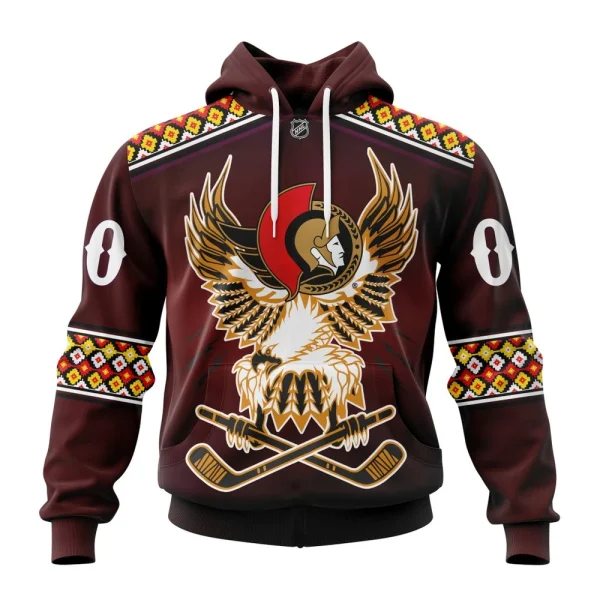 Hoodie NHL Ottawa Senators, Celebrate Indigenous Culture With Specialized Wasac Night V0122