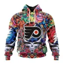 Hoodie NHL Philadelphia Flyers Special Grateful Dead Design St2304