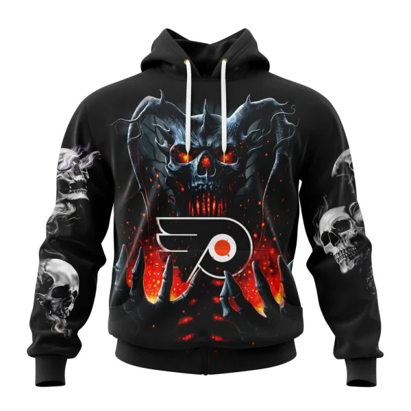 Hoodie NHL Philadelphia Flyers Special Skull Art Design St2301
