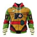Hoodie NHL Philadelphia Flyers Special Teenage Mutant Ninja Turtles Design St2301