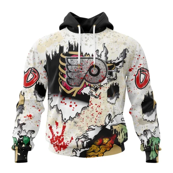 Hoodie NHL Philadelphia Flyers Special Zombie Style For Halloween St2304