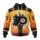 Hoodie NHL Philadelphia Flyers Special Zombie Design For Halloween St2305