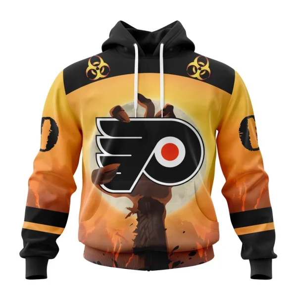 Hoodie NHL Philadelphia Flyers Special Zombie Design For Halloween St2305