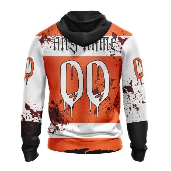 Hoodie NHL Philadelphia Flyers, Specialized Design Jersey With Your Ribs For Halloween - Image 2