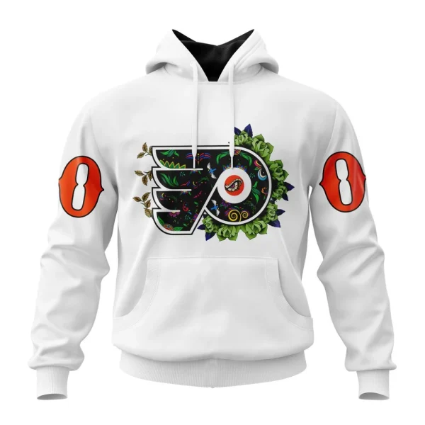 Hoodie NHL Philadelphia Flyers, Specialized Unisex Kits Dia De Muertos
