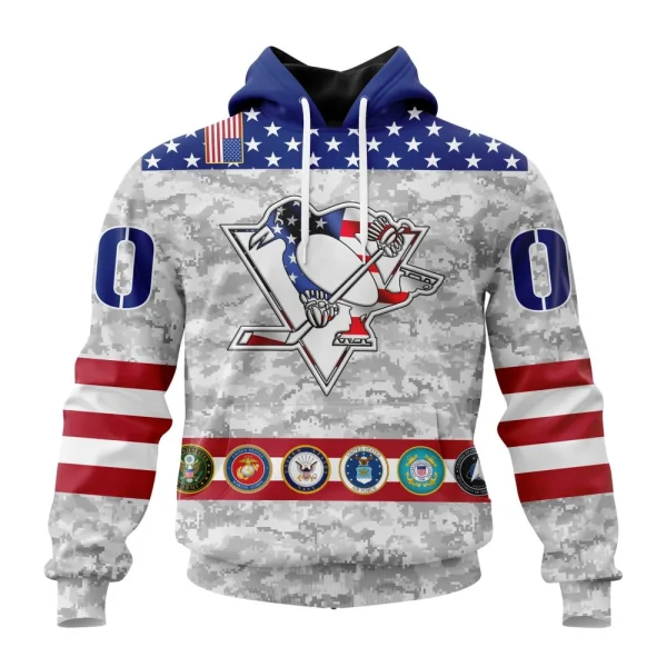 Hoodie NHL Pittsburgh Penguins Armed Forces Appreciation St2201