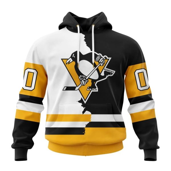 Hoodie NHL Pittsburgh Penguins Personalize Home Mix Away Kits