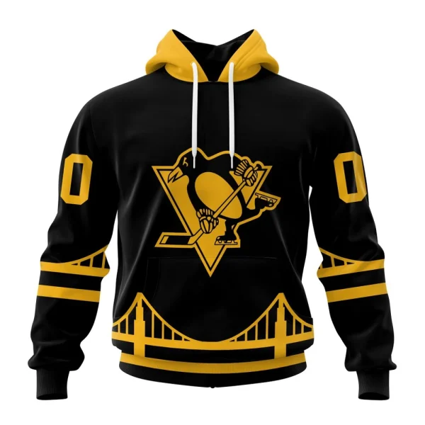 Hoodie NHL Pittsburgh Penguins Special Blackout Design St2401