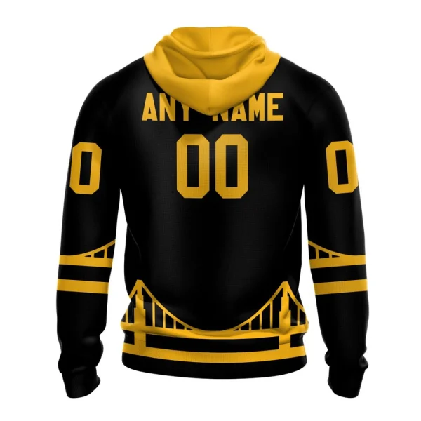 Hoodie NHL Pittsburgh Penguins Special Blackout Design St2401 - Image 2