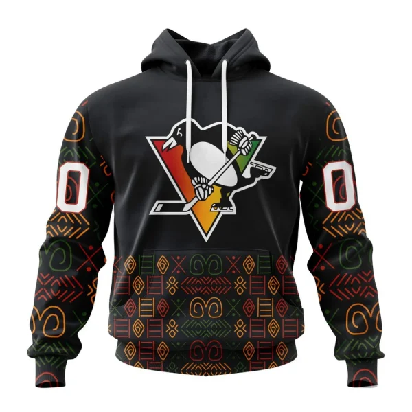Hoodie NHL Pittsburgh Penguins Special Design For Black History Month St2401