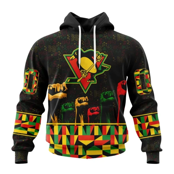 Hoodie NHL Pittsburgh Penguins Special Design Celebrate Black History Month St2201