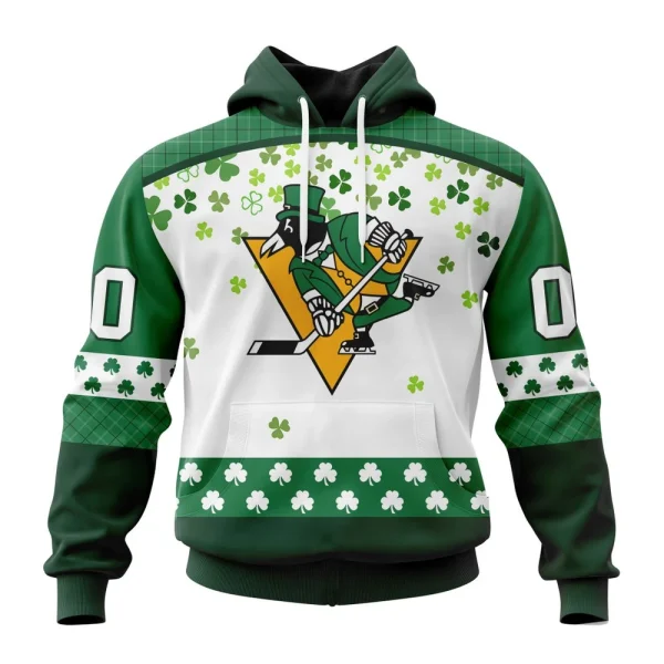 Hoodie NHL Pittsburgh Penguins Special Design For St. Patrick Day St2401