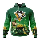 Hoodie NHL Pittsburgh Penguins Special Design For St. Patrick's Day St2403
