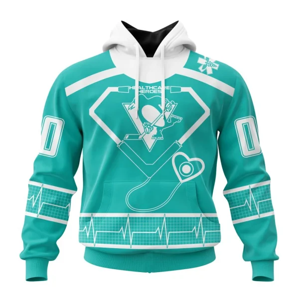 Hoodie NHL Pittsburgh Penguins Special Design Honoring Healthcare Heroes St2301