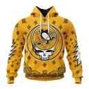 Hoodie NHL Pittsburgh Penguins Special Grateful Dead Design St2303