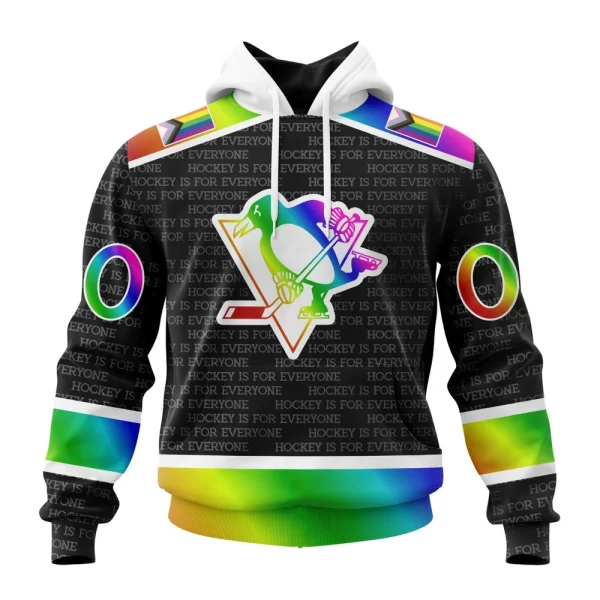 Hoodie NHL Pittsburgh Penguins Special Pride Design Hockey Is For Everyone