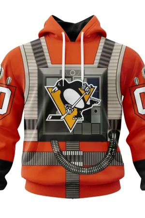 Hoodie NHL Pittsburgh Penguins Star Wars Rebel Pilot Design St2201