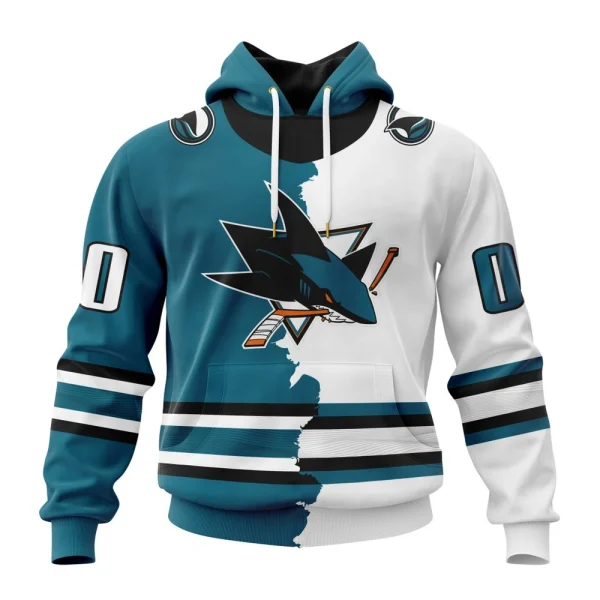 Hoodie NHL San Jose Sharks Personalize Home Mix Away Kits