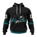 Hoodie NHL San Jose Sharks Special Black And Gradient Design St2301