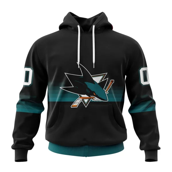 Hoodie NHL San Jose Sharks Special Black And Gradient Design St2301